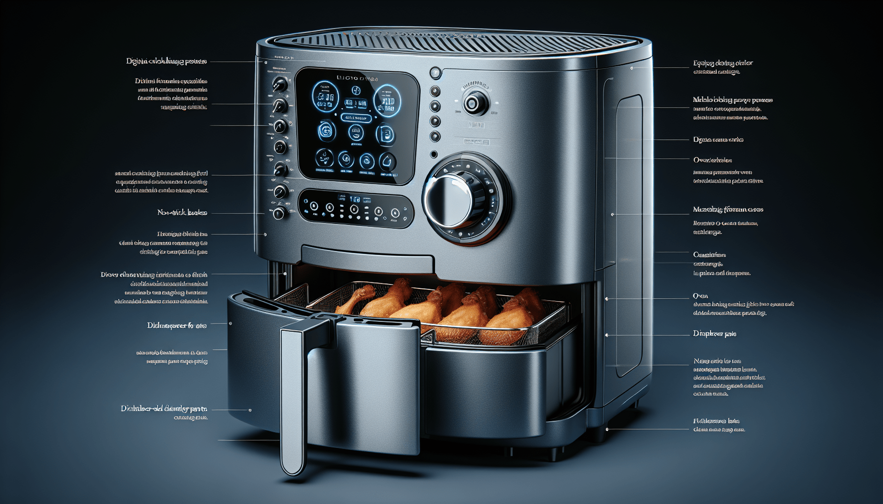 Importing Kitchen Electric Air Fryers With Digital Touchscreens, Multiple Cooking Presets, Non-stick Baskets, Oven Functions, Rotisserie Options, Compact Designs, And Dishwasher-safe Parts Into The USA Importing Kitchen Electric Air Fryers With Digital Touchscreens, Multiple Cooking Presets, Non-stick Baskets, Oven Functions, Rotisserie Options, Compact Designs, And Dishwasher-safe Parts Into The USA